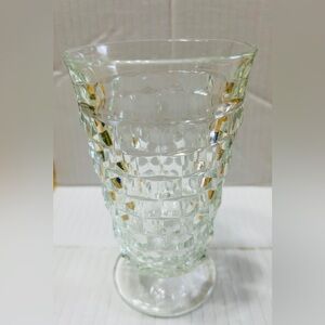 Vintage Indiana glass colony Whitehall cubist ice tea glass. Has a chip on rim.